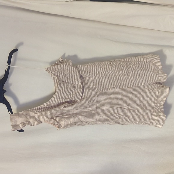 NWT Intermix tan linen striped romper - Picture 6 of 11